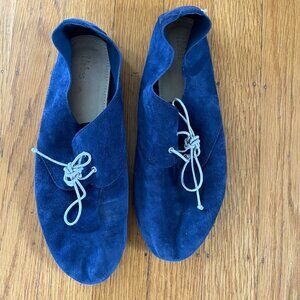 Hobes Navy Suede Shoes - Size 7